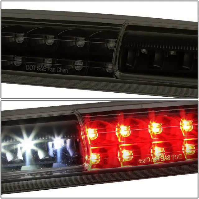 Alt view image 3 of 5 - DNA Motoring 3BL-GMC99-LED-BK-SM For 1999 to 2007 Chevy Silverado GMC Sierra 1500 2500 3500 Dual Row LED 3rd Third Tail Brake Light Cargo Lamp Smoked Lens 00 01 02 03 04 05 06