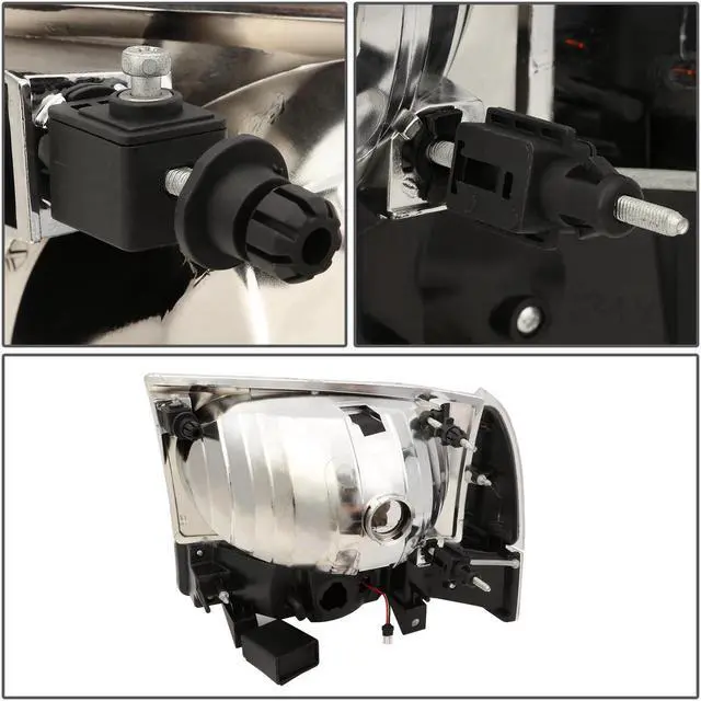 Alt view image 4 of 6 - DNA Motoring HL-HPL-FSUP99-SM-CL1 For 1999 to 2004 Ford F250 F350 Super Duty Bumper+LED Turn Signal Headlight Smoked Housing Clear Corner Headlamp 00 01 02 03 Excursion