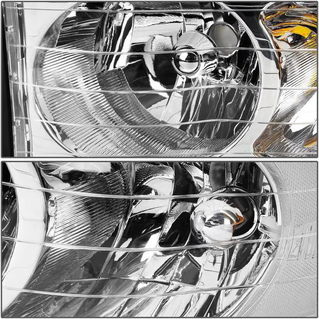 Alt view image 2 of 5 - DNA Motoring HL-OH-DR02-CH-CL1 For 2002 to 2005 Dodge Ram Truck 1500 2500 3500 Chrome Housing Clear Corner Headlight Headlamp 3rd Gen 03 04