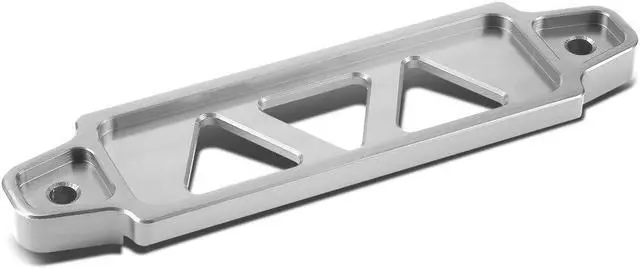 Alt view image 3 of 7 - DNA Motoring BATT-SHORT-SL 145mm/170mm Billet Aluminum Battery Tie Down Mount Bracket (SIlver)