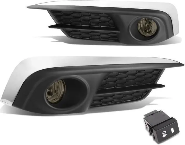 Main image of DNA Motoring FL-ZTL-233-SM For 2016 to 2017 Honda Civic Coupe / Sedan Pair Bumper Driving Fog Light Lamp+Switch Smoked Lens