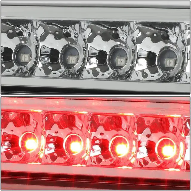 Alt view image 3 of 6 - DNA Motoring 3BL-HPASS94-LED-CH For 1993 to 1997 Isuzu Rodeo Honda Passport LED 3rd Third Tail Brake Light Rear Stop Lamp Chrome Housing 94 95 96