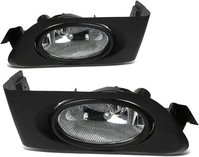 Alt view image 3 of 6 - DNA Motoring FL-HC01-CH For 2001 to 2003 Honda Civic Front Bumper Driving Fog Light+Bulbs+Switch Clear Lens 02