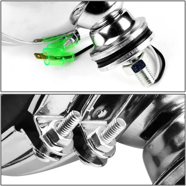 Alt view image 4 of 5 - DNA Motoring FL-6-U+SW-AM-CH 6" Round Fog Lights+Offroad Super 4X4 Guard+Switch For Grille/Brush/Bull bar (Amber Lens Chrome Housing)