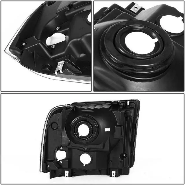 Alt view image 4 of 6 - DNA Motoring HL-OH-FSD05-BK-CL1 For 2005 to 2007 Ford F250 F350 F450 F550 Super Duty OE Style Headlight Black Housing Headlamp - 1 Gen 06 Left + Right