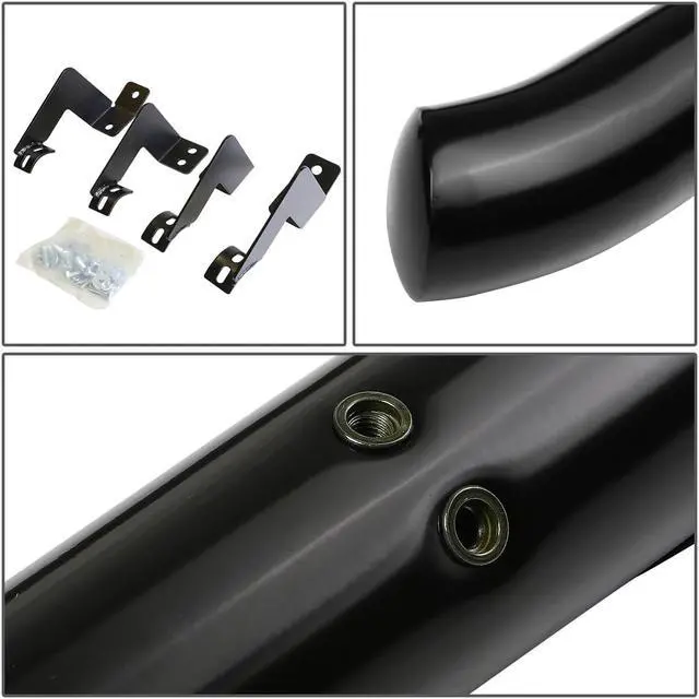 Alt view image 3 of 5 - DNA Motoring STEPB-3-041-BK For 2005 to 2020 Toyota Tacoma Access Cab Carbon Steel 3" Side Step Nerf Bar Running Board Left + Right 06 07 08 09 10 11 12 13