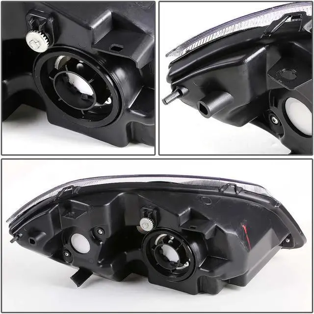 Alt view image 3 of 12 - DNA Motoring HL-OH-027-BK-CL1 For 2005 to 2010 Chevy Cobalt Pontiac G5 Pursuit OE Style Headlight Black Housing Clear Corner Headlamp 06 07 08 09 Left + Right