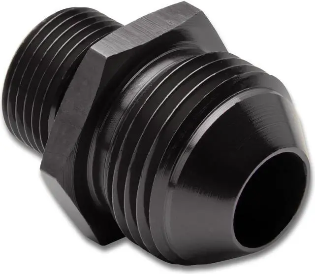 Main image of DNA Motoring FT-4912-002-BK 12AN Anodized T-6061 Aluminum Straight Black Oil Line Fitting Adapter (M20 X 1.5 Thread Pitch)