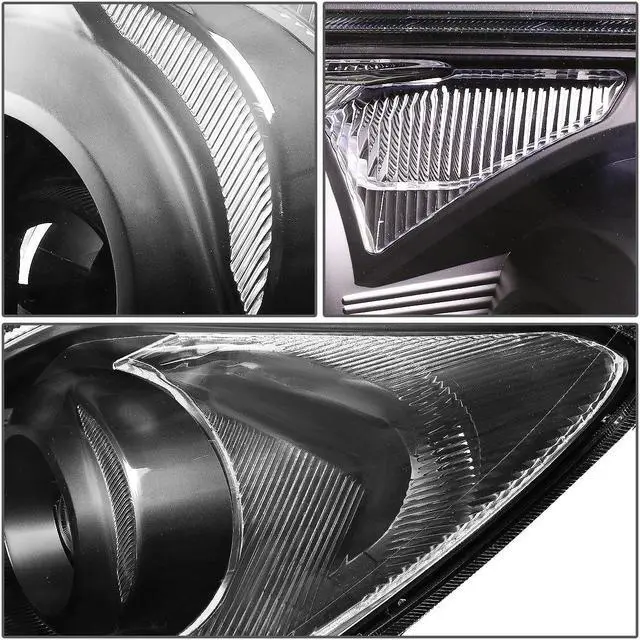 Alt view image 3 of 5 - DNA Motoring HL-OH-TRAV409-BK-CL1 For 2009 to 2012 Toyota Rav4 XA30 Pair Projector Headlight Black Housing Clear Corner Headlamps 10 11 Left + Right