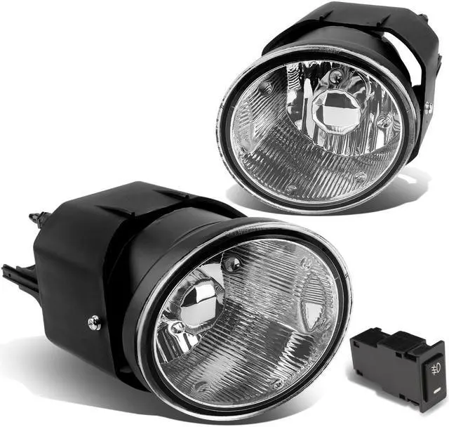 Main image of DNA Motoring FL-ZTL-202-CH For 2000 to 2004 Nissan Maxima/Sentra/Frontier/Xterra Pair Bumper Driving Fog Light Lamp+Switch Clear Lens 01 02 03
