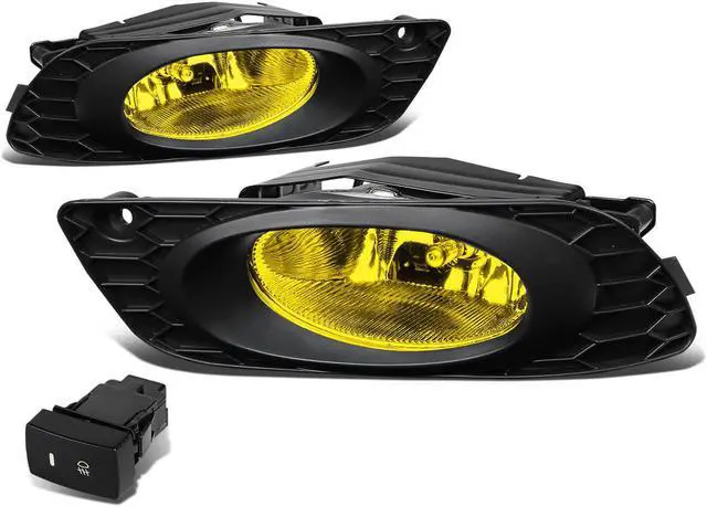 Main image of DNA Motoring FL-ZTL-164-AM For 2012 Honda Civic FB Sedan Pair Bumper Driving Fog Light Lamp+Switch Amber Lens