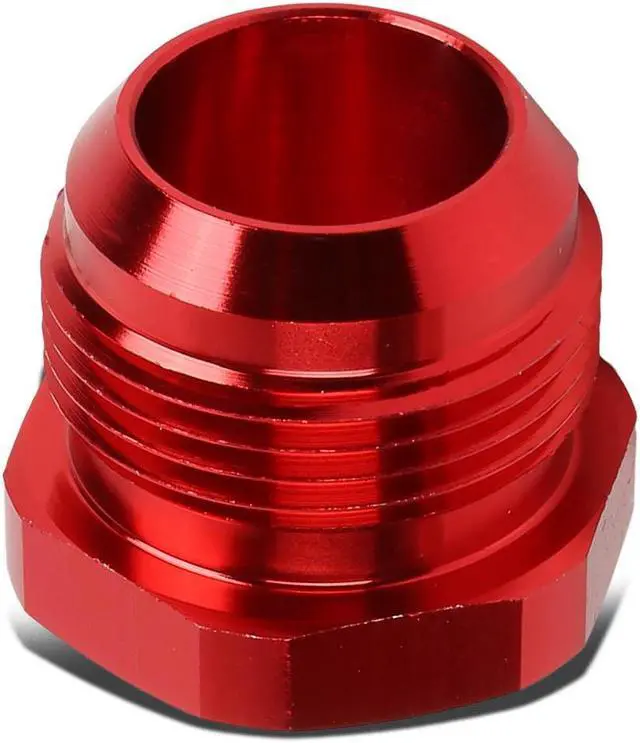Alt view image 3 of 4 - DNA Motoring FT-1-9012-16-RD 16AN AN-16 1" Flare Bolt Aluminum Anodized Nut Plug Lock Fitting Adapter (Red)