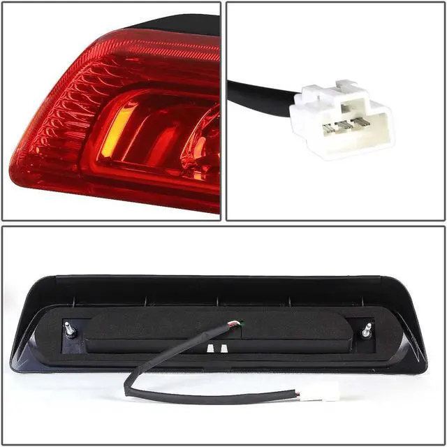 Alt view image 4 of 6 - DNA Motoring 3BL-TTU07-LED-RD For 2007 to 2018 Toyota Tundra Dual Row LED 3rd Third Tail Brake Light Rear Stop Cargo Lamp Red Housing 08 09 10 11 12 13 14 15 16 17
