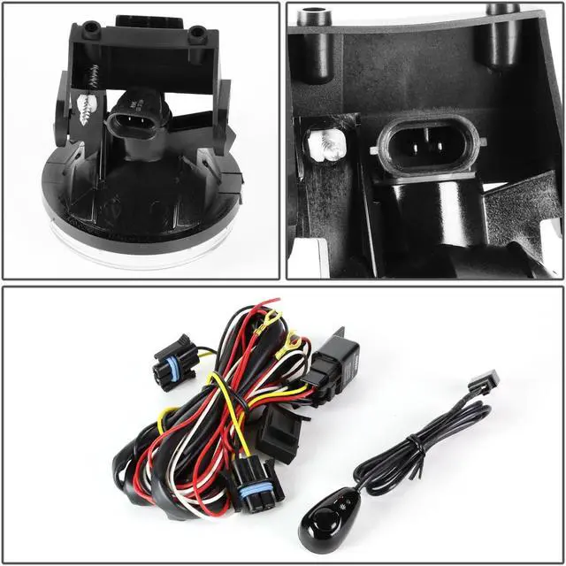Alt view image 4 of 5 - DNA Motoring FL-T043-CH For 1999 to 2002 Dodge Ram Sport Package Pair Bumper Driving Fog Light + Wiring Kit + Switch (Clear Lens) 00 01