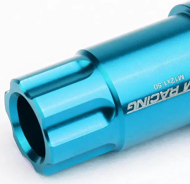 Alt view image 3 of 5 - DNA Motoring LN-ZTL-9024-15-LB Open End Design 20-Piece M12 x 1.5 Aluminum Alloy Wheel Lug Nuts +1 X Deep Drive Extension (Light Blue)