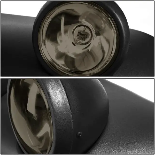 Alt view image 2 of 7 - DNA Motoring FL-ZTL-249-SM Universal Black Frame Smoked Lens Roof Mounted Fog Light + Bulbs + Switch