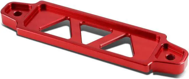 Alt view image 2 of 7 - DNA Motoring BATT-SHORT-RD 145mm/170mm Billet Aluminum Battery Tie Down Mount Bracket (Red)