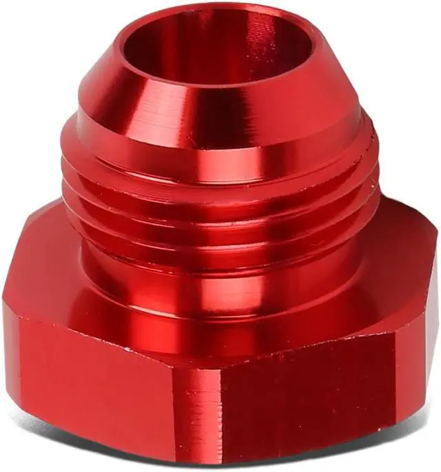 Alt view image 3 of 4 - DNA Motoring FT-1-9012-12-RD 12AN AN-12 3/4" Flare Bolt Aluminum Anodized Nut Plug Lock Fitting Adapter (Red)