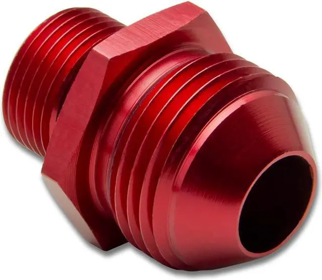 Main image of DNA Motoring FT-4912-002-RD 12AN Anodized T-6061 Aluminum Straight Red Oil Line Fitting Adapter (M20 X 1.5 Thread Pitch)