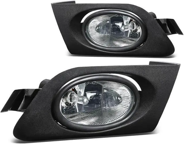 Alt view image 2 of 6 - DNA Motoring FL-HC01-CH For 2001 to 2003 Honda Civic Front Bumper Driving Fog Light+Bulbs+Switch Clear Lens 02
