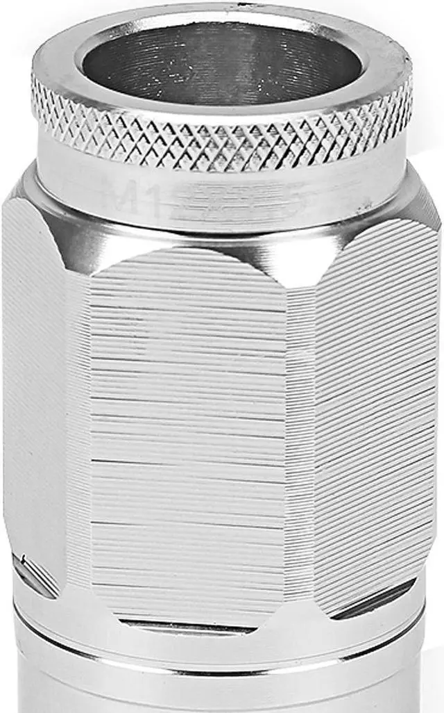 Alt view image 4 of 5 - DNA Motoring LN-ZTL-9015-15-SL 16-Piece M12 x 1.5 Aluminum Alloy Wheel Lug Nuts + 4 x Lock Nut + 1 x Lock Nut Key (Silver)
