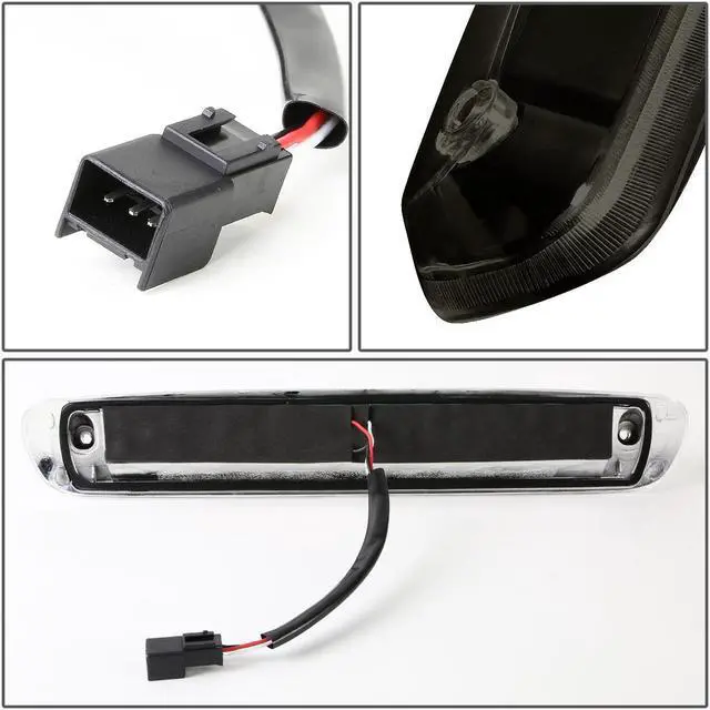 Alt view image 4 of 5 - DNA Motoring 3BL-GMC07-LED-BK-SM For 2007 to 2013 Chevy Silverado GMC Sierra Heavy Duty Dual Row LED 3rd Third Tail Brake Light Cargo Lamp Smoked Lens 08 09 10 11 12