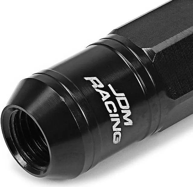 Alt view image 2 of 5 - 16-Piece M12 x 1.5 Aluminum Alloy Wheel Lug Nuts + 4 x Lock Nut + 1 x Lock Nut Key (Black)