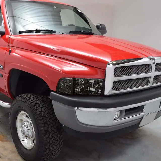 Alt view image 4 of 4 - DNA Motoring HL-OH-DR944P-SM-CL1 For 1994 to 2002 Dodge Ram Truck 1500 2500 3500 1500 2500 3500 Headlight+Corner Lamp Smoked Housing Clear Side 95 96 97 98 99 00 01 Left + Right