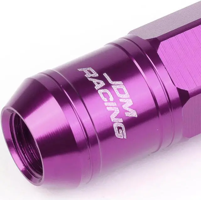Alt view image 2 of 5 - DNA Motoring LN-ZTL-9015-125-PP 16-Piece M12 x 1.25 Aluminum Alloy Wheel Lug Nuts + 4 x Lock Nut + 1 x Lock Nut Key (Purple)