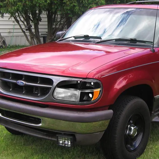 Alt view image 5 of 5 - DNA Motoring BL-FEXP95-BK-AM For 1995 to 2001 Ford Explorer Mountaineer Pair Black Housing Amber Corner Bumper Lights 96 97 98 99 00