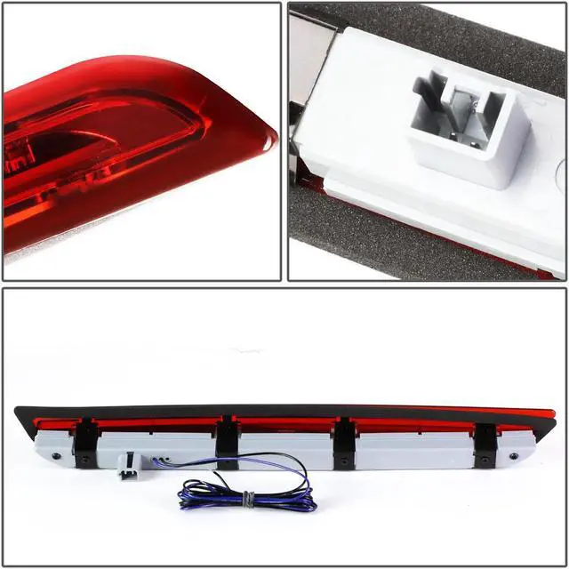Alt view image 5 of 7 - DNA Motoring 3BL-CX5-RD-CH For 2013 to 2016 Mazda CX5 Rear Center Full LED+Light Bar 3rd Third Tail Brake Lamp Red Housing 14 15