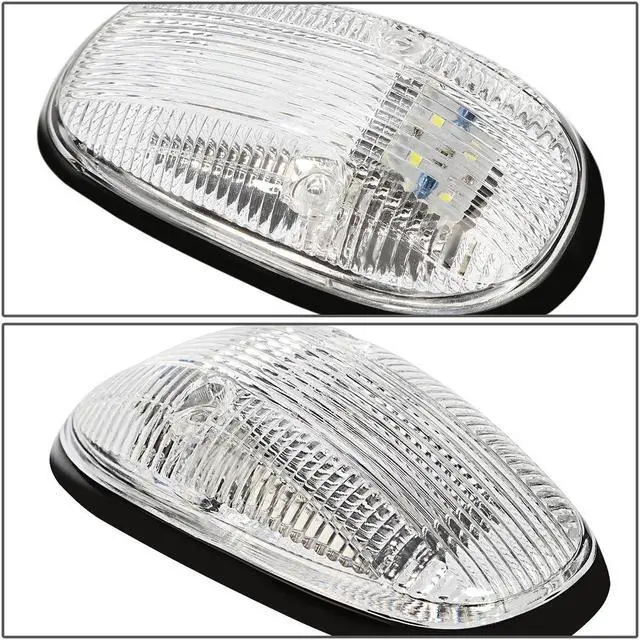 Alt view image 4 of 5 - DNA Motoring CBL-DR99-CH-B For 1999 to 2001 Dodge Ram 1500 2500 3500 BE 5 X LED Cab Roof Top Lights (Chrome Housing Blue LED) 00