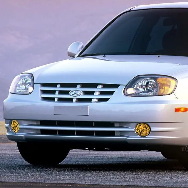 Alt view image 5 of 5 - DNA Motoring FL-ZTL-216-AM For 2003 to 2006 Accent Sedan/Hatchback Pair Bumper Driving Fog Light Lamp Amber Lens 04 05