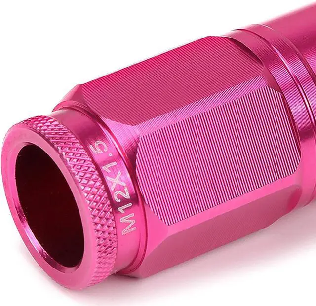 Alt view image 3 of 5 - DNA Motoring LN-ZTL-9015-15-PK 16-Piece M12 x 1.5 Aluminum Alloy Wheel Lug Nuts + 4 x Lock Nut + 1 x Lock Nut Key (Pink)