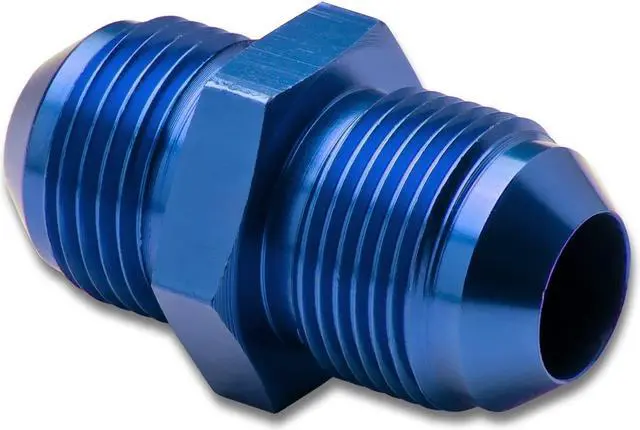 Main image of DNA Motoring FT-4910-003-BL 10AN Anodized T-6061 Aluminum Straight Blue Oil Line Fitting Adapter (M22 X 1.5 Thread Pitch)