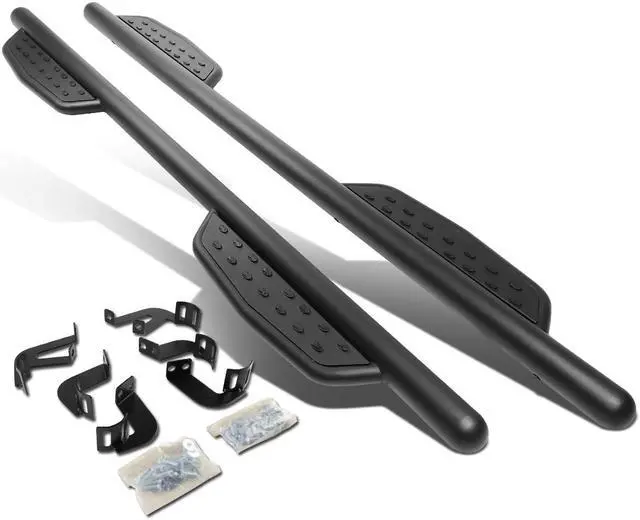 Main image of DNA Motoring STEPB-GBP-013 For 2005 to 2020 Toyota Tacoma Crew Cab Aluminum 3" Side Nerf Bar Running Board W/Downpipe Step Left+Right 06 07 08 09 10 11 12