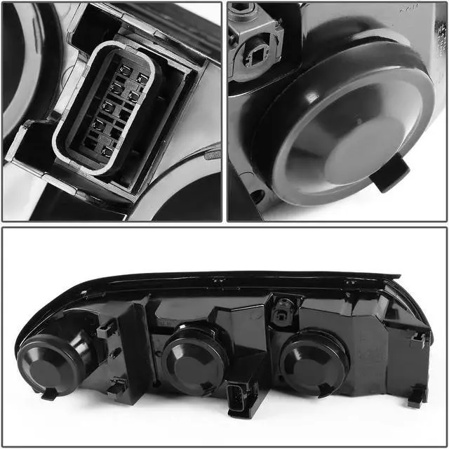Alt view image 3 of 3 - DNA Motoring HL-OH-CI00-SM-CL1 For 2000 to 2005 Chevy Impala 8th Gen Pair Headlight Smoked Housing Clear Corner Headlamp 01 02 03 04 Left + Right