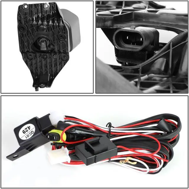 Alt view image 4 of 5 - DNA Motoring FL-ZTL-218-CH For 2011 to 2016 Ford Super Duty Pair Bumper Driving Fog Light Lamp+Bezel+Switch F250 F350 F450 F550 Clear Lens 12 13 14 15