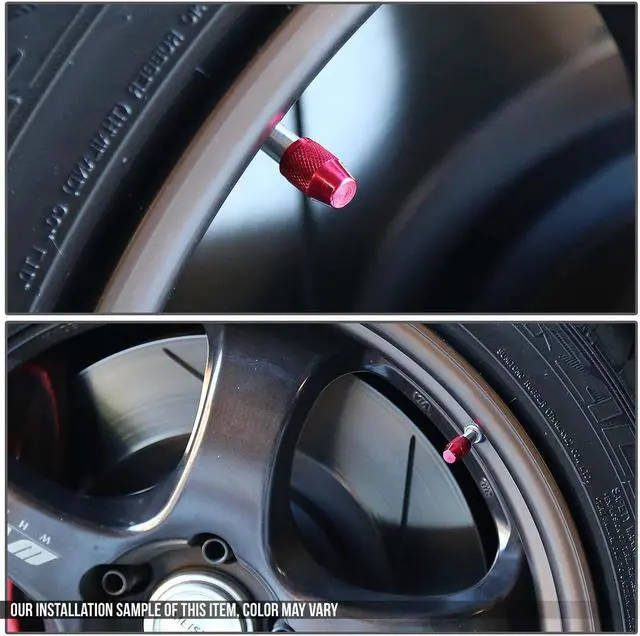 Alt view image 2 of 3 - DNA Motoring VCAP-RT-007-BK VCAP-RT-007 Bullet Style Polished Aluinum Black Tire Vavle Stem Caps (Pack of 4)