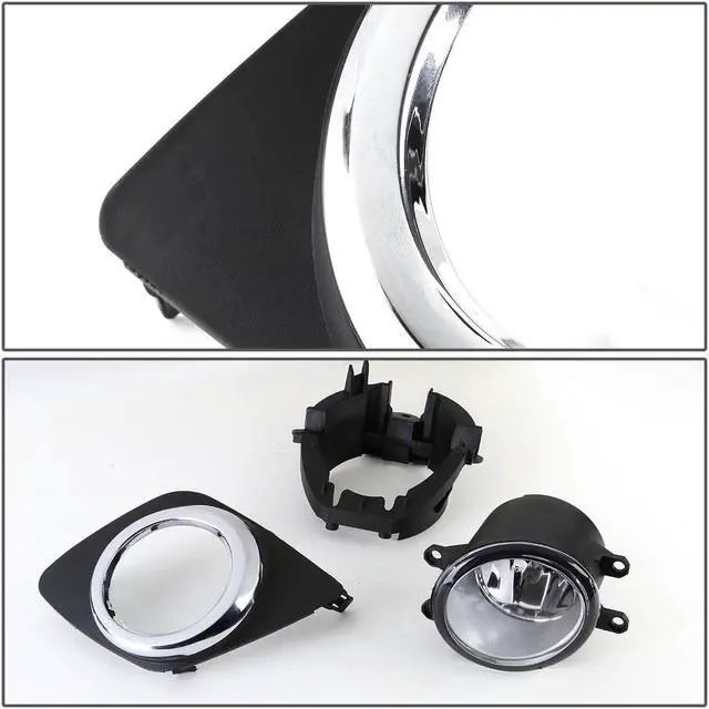 Alt view image 3 of 5 - DNA Motoring FL-ZTL-150-CH For 2009 to 2012 Toyota RAV4 XA30 Pair Bumper Driving Fog Lights w/Bezel & Switch ( Clear Lens) 10 11