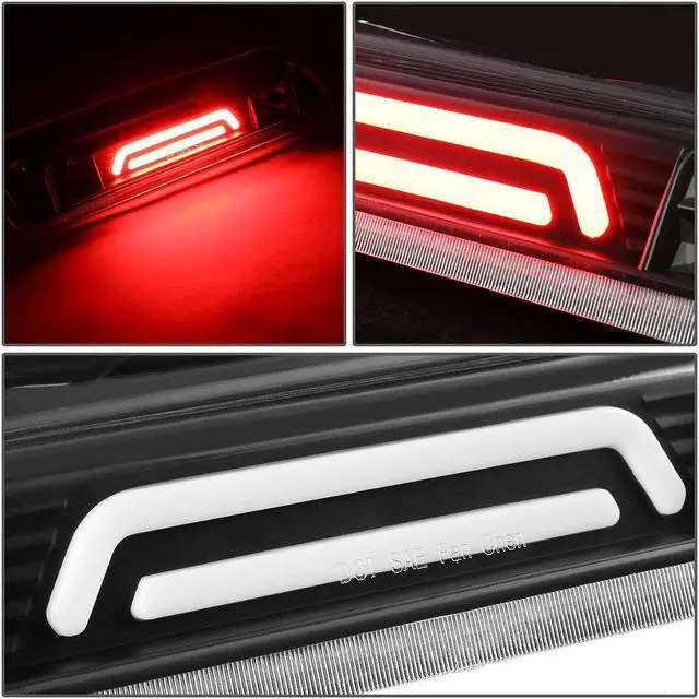 Alt view image 3 of 6 - DNA Motoring 3BL-F15004-3D-LED-BK For 2004 to 2010 Ford F150 Explorer Sport Trac Lincoln Mark LT 3D LED Bar 3rd Third Tail Brake Light w/Cargo Lamp Black Housing 05 06 07 08 09