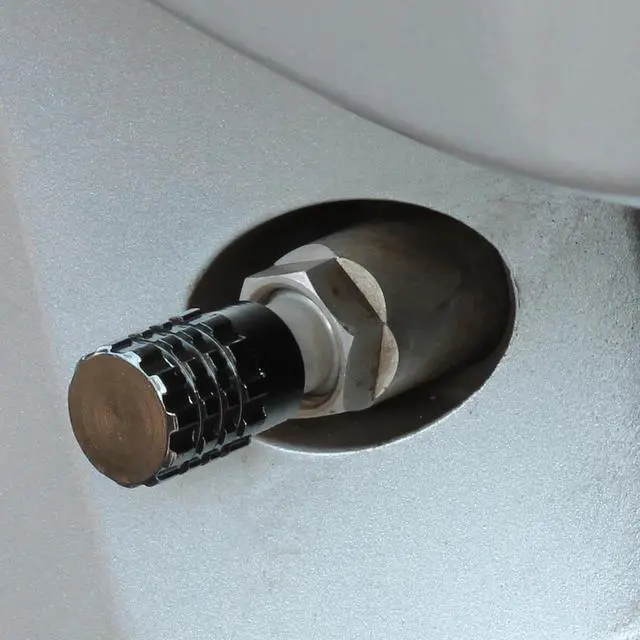 Alt view image 3 of 3 - DNA Motoring VCAP-RT-046-BK Granade Polished Aluminum Black Chrome Tire Valve Stem Caps (Pack of 4)