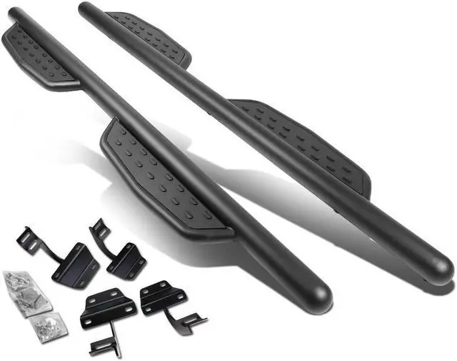 Main image of DNA Motoring STEPB-GBP-006 For 2015 to 2020 Ford F150 F250 F350 Extended Cab Aluminum 3" Side Nerf Bar Running Board W/Downpipe Step Left + Right 16 17 18