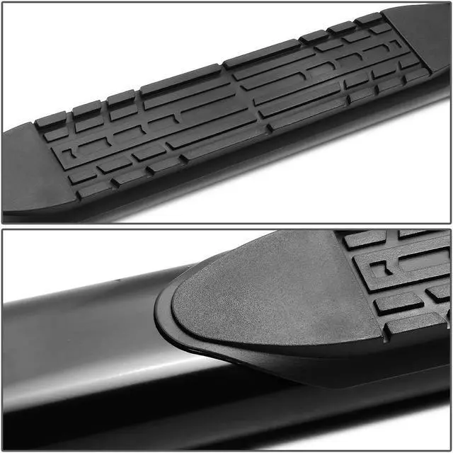 Alt view image 2 of 5 - DNA Motoring STEPB-4-886-BK For 1999 to 2014 Chevy Silverado GMC Sierra Crew Cab Carbon Steel 4" Oval Side Step Nerf Bar Running Board Left + Right 07 08 09