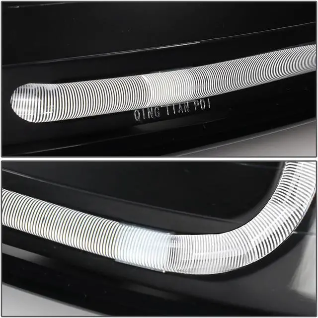Alt view image 4 of 7 - DNA Motoring HL-LB-FM99-BK-CL1 For 1999 to 2004 Ford Mustang LED Daytime Running Light Bar Headlight Black Housing Clear Corner Headlamp 00 01 02 03 Left + Right