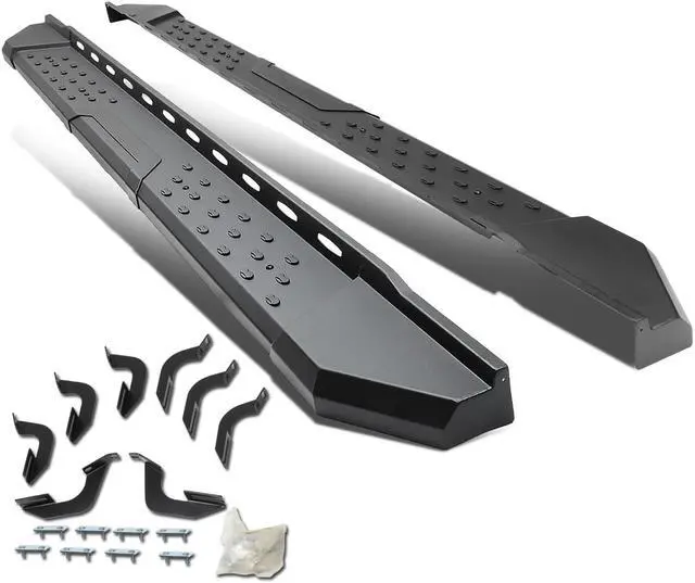 Main image of DNA Motoring STEPB-NBK33-013 For 2007 to 2020 Toyota Tundra CrewMax Cab Mild Steel 5.5" Side Step Nerf Bar Running Board+Mounting Bracket Left + Right 08 09 10