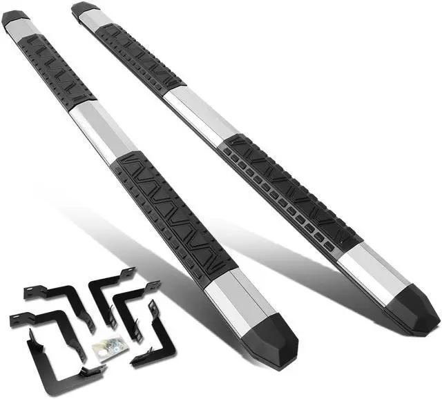 Main image of DNA Motoring STEPB-5A-009-SS For 2004 to 2015 Nissan Titan Crew Cab Stainless Steel 5" Side Step Nerf Bar Running Board+Mounting Bracket Left + Right