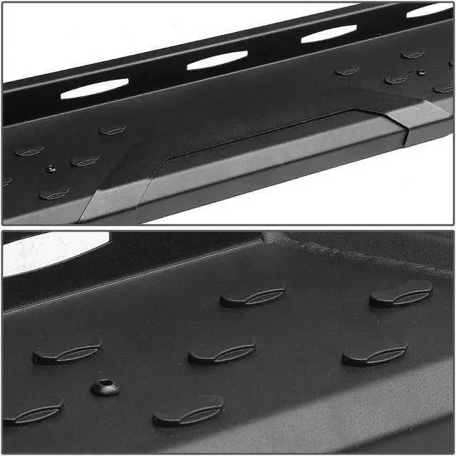 Alt view image 3 of 6 - DNA Motoring STEPB-NBK33-013 For 2007 to 2020 Toyota Tundra CrewMax Cab Mild Steel 5.5" Side Step Nerf Bar Running Board+Mounting Bracket Left + Right 08 09 10