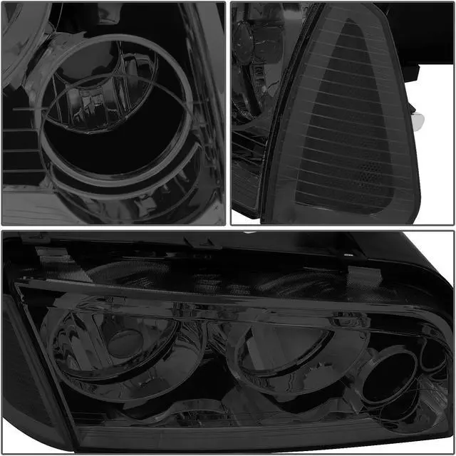 Alt view image 4 of 5 - DNA Motoring HL-OH-CHA05-4P-SM-CL1 For 2006 to 2010 Dodge Charger LX 4pcs Smoked Housing Clear Lens Headlight+Clear Corner Signal Lamp 07 08 09 Left + Right