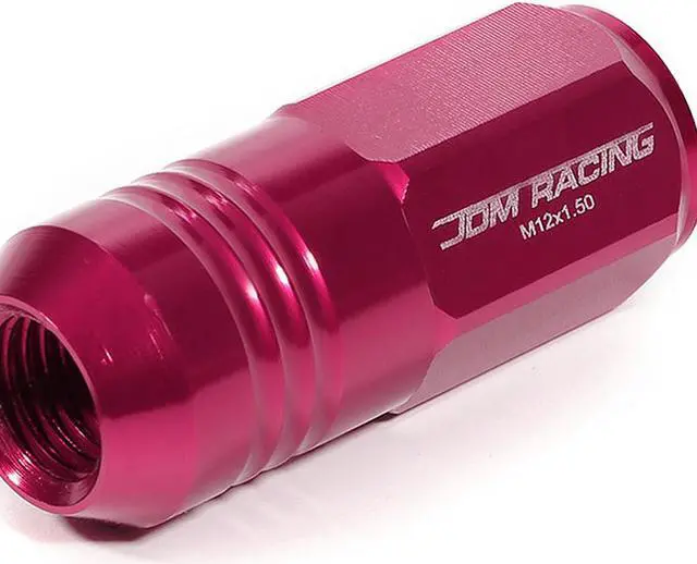Alt view image 2 of 5 - DNA Motoring LN-ZTL-9020-15-PK 20Pcs Pink M12X1.5 20Mmx50Mm Aluminum Closed-End Lug Nuts+Deep Drive Extension Adapter